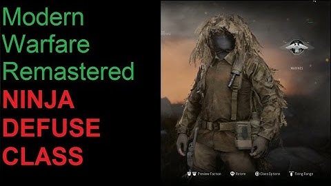 Modern Warfare Remastered - NINJA DEFUSE CLASS SETUP