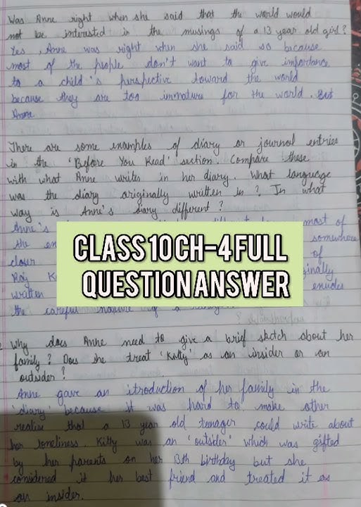 NCERT CLASS 10 ENGLISH CHAPTER 4 Full Question Answer Think About The ncert-class-10-english-chapter-4-full-question-answer-think-about-the