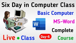Day 6 Computer Class | MS Word Home Tab | Free Live Computer Class @New Tech Creator
