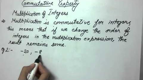 Commutative Property (Multiplication of Integers - Example 2)