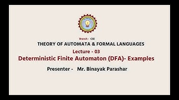 Theory of Automata & Formal Languages | Deterministic Finite Automaton (DFA)- Examples |AKTU Digital