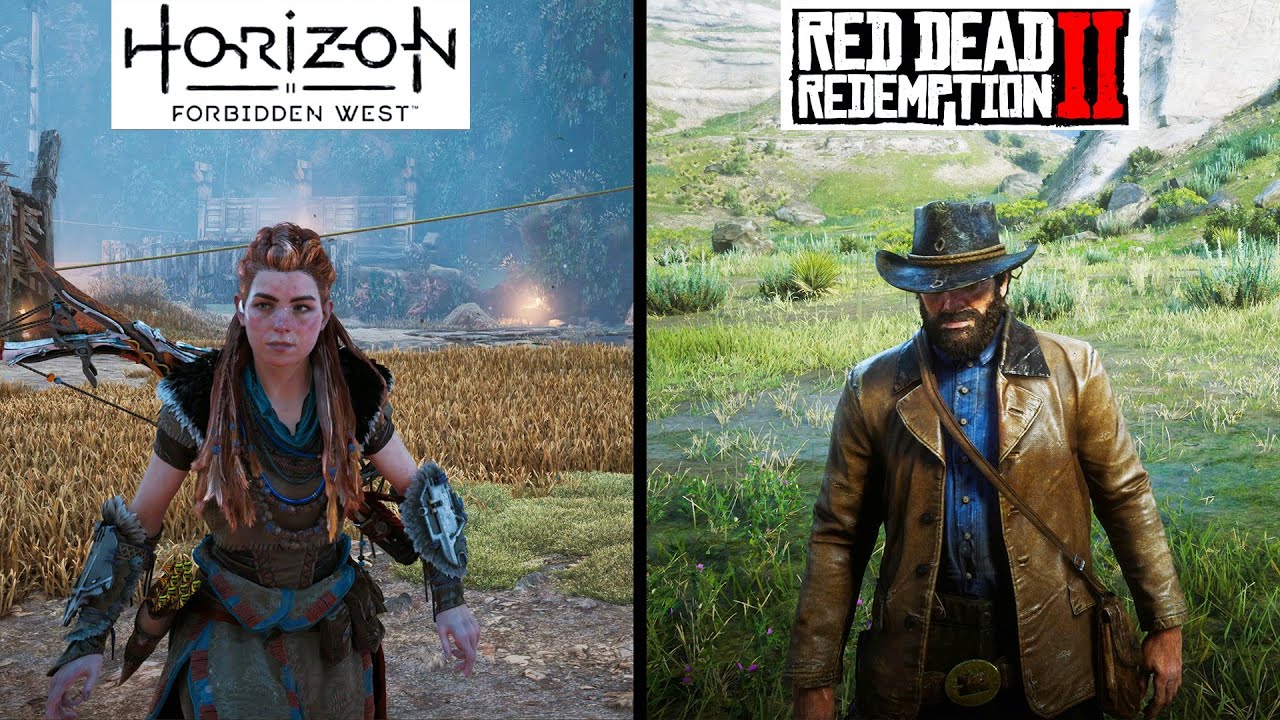 Horizon Forbidden West PC vs Red Dead Redemption 2 PC - Physics and Details Comparison