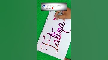 Beautiful name ✨ FATIMA #shorts #trending #youtubeshorts #calligraphy