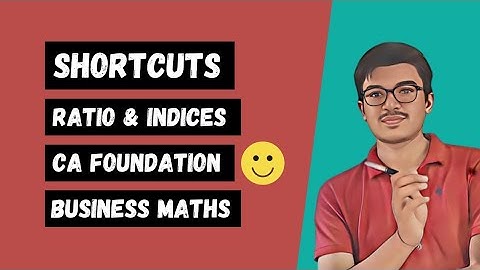 Shortcuts of Indices||Ca Foundation Maths||some important tricks||#cafoundation