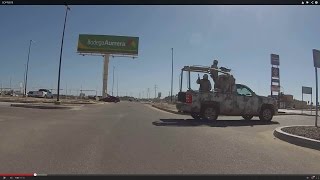 Masked Armed Mexicans Patrol Sams Club, Rocky Point, Mexico, 11 September 2014, Gopr0078