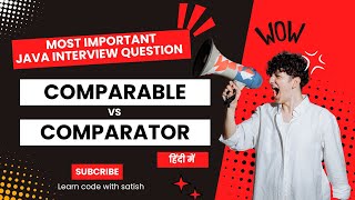 🔥Java most important interview question - Comparator & Comparator Interface with Example - हिंदी में