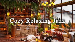 Work & Study Jazz at Cozy Coffee Shop Ambience ☕ Relaxing Jazz Music Background & Fireplace Sounds
