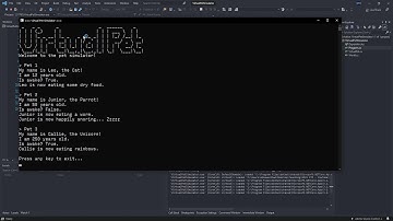 Intro to C#: 4 - Object-Oriented Programming and Virtual Pets