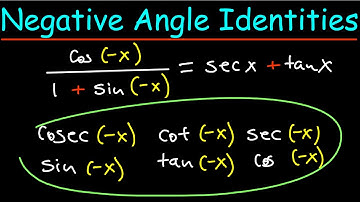 Negative Angle Identities Simplified