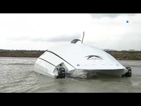 Le prototype de catamaran pour la liaison entre Royan et Bordeaux en phase d'essais