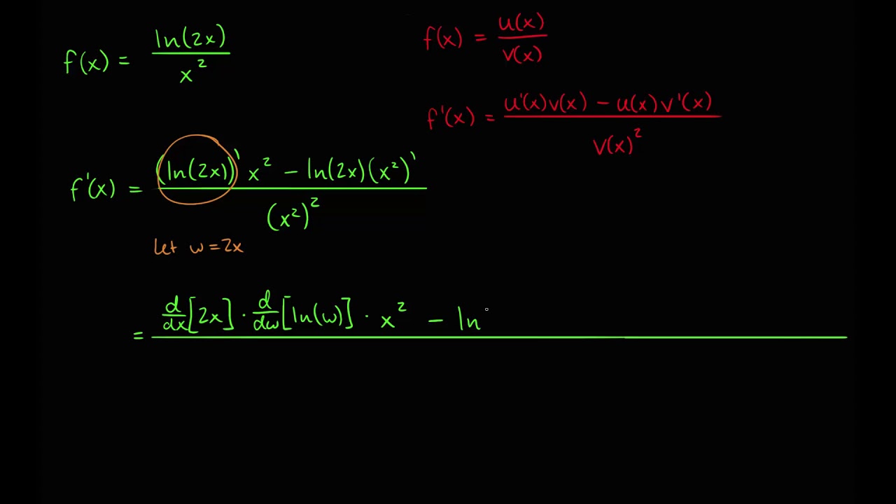 Derivative Of ln 2x x 2 Using The Quotient Rule And Chain Rule q5-derivative-of-trigonometric-function-y-3sinx-2sinx-2cosx-gce-2018