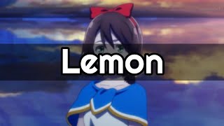 Nightcore || Lemon - Cover by あさぎーにょ ~ Lyrics ~