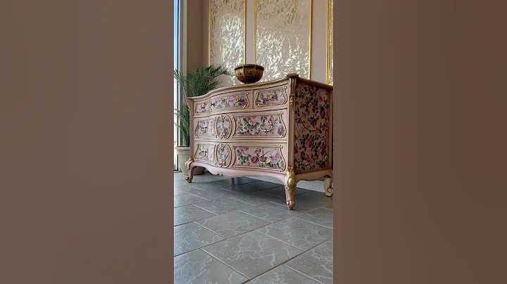 Romantic Furniture Makeover- Kacha Transforms This Dresser With NEW Decoupage Paper By Redesign! thumbnail