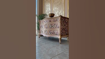 Romantic Furniture Makeover- Kacha Transforms This Dresser With NEW Decoupage Paper By Redesign!