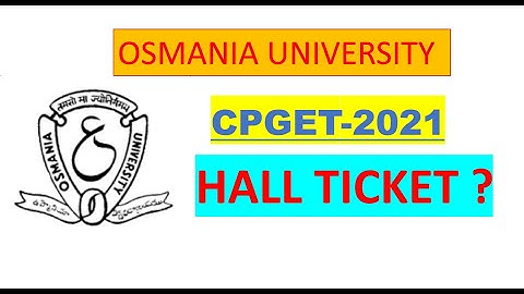 OU CPGET-2021 HALL TICKET ||  CPGET 2021 RESCHEDULED DATES || CPGET- 2021 NEW UPDATE || Pinpharma