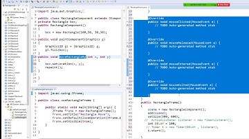 Java Programming - Move Box by Click Mouse by implementing Mouse Listener