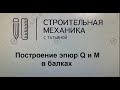 Построение эпюр в простых балках / строительная механика