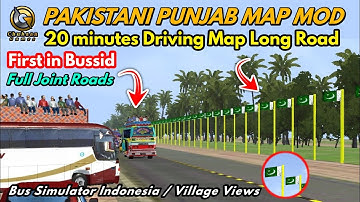 Bus Simulator Indonesia Map Mod || Pakistani Long Road 20 minutes Driving Map || Share Free