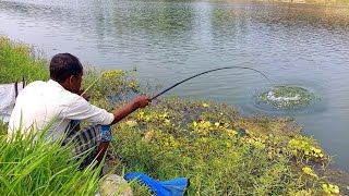 Amazing fishing with bow with green nature ✅ fishing video #fishing #hook_fishing #fish #মাছধরা