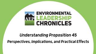 Understanding Proposition 45: Perspectives, Implications, and Practical Effects