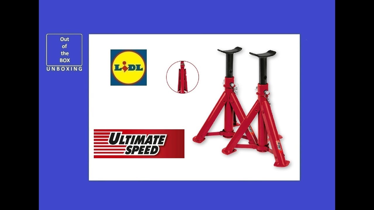 Ideaal binnenkomst Ritmisch UltimateSpeed Axle car jack Stands HG03066 UNBOXING (Lidl Set of 2 Load  capacity up to 2000kg) - YouTube