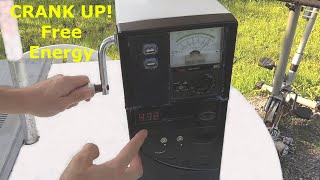 Homemade Hand Crank Generator (real output) - Charge Batteries, Phone