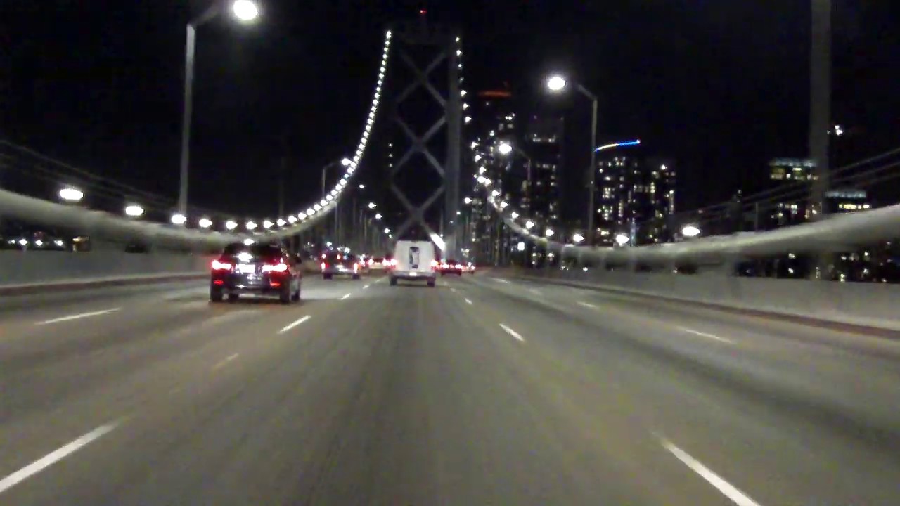 San Francisco - Oakland Bay Bridge westbound (Night)
