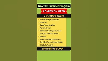NAVTTC Summer Of Code Program