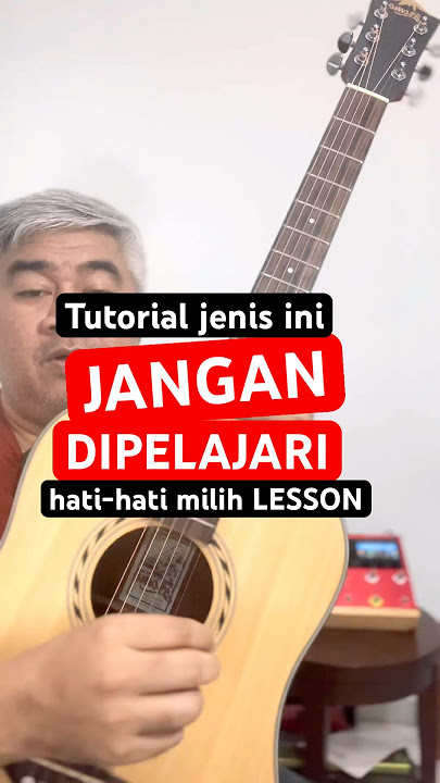 Ada tutorial yang sebaiknya jangan dipeajsri, ini contohnya.