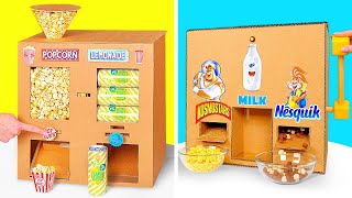 Snacks Machines || Popcorn And Cereal Machines From Cardboard