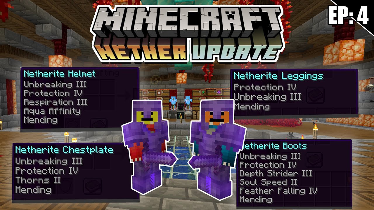 HOW TO GET NETHERITE GEAR + FIGHTING 2 WITHERS | Minecraft 1.16 Survival Let's Play: Episode 4
