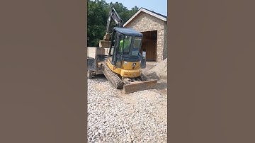 mini excavator unload with no ramps