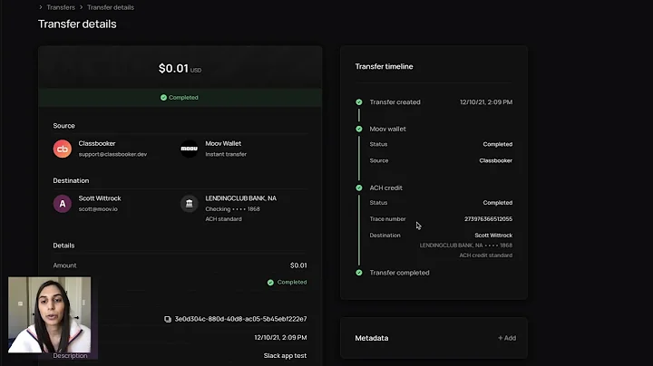 Moov Dashboard demo