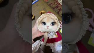 Just finished the head, Needle Felted Cat Fairy Lady | Needle Felting ASMR | Needle Felting Cats