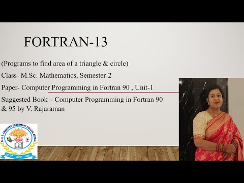 fortran program for area of circle