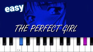 Mareux - The Perfect Girl (such a strange girl)  EASY PIANO TUTORIAL