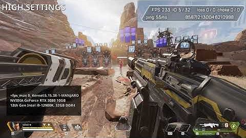 Apex Legends Performance on Linux (Low & Ultra) [Arch Linux, RTX3080, i9-12900K]