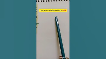 Cute Radha Krishna Drawing 😍❤️❤️| Part -1| #shorts #krishna #youtubeshorts 💗