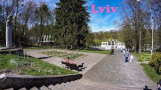 Walking in Lviv (Львів Lwow Lemberg) Park of culture and rest Spring 2024 | Ukraine 🇺🇦