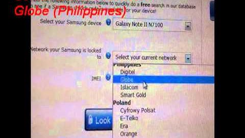 How to Unlock Samsung Galax Note 2 N7100  from Globe Telecom by Unlock Code, from Cellunlocker.net
