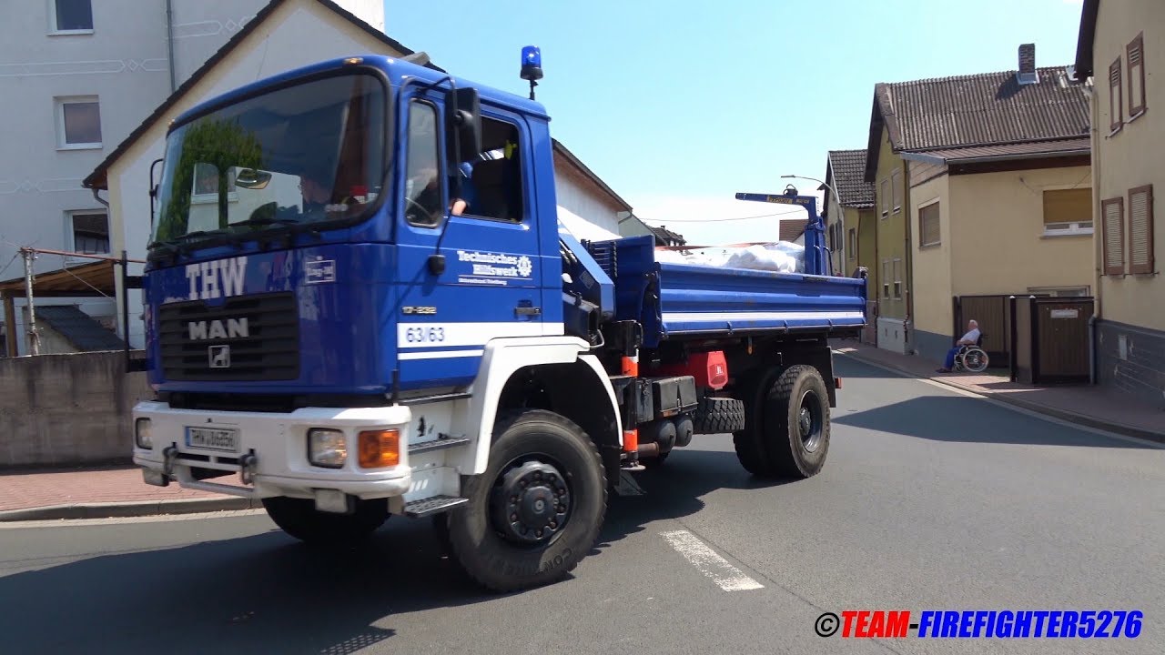 [Unwetter über Gambach] Großübung von FF, THW und DRK aus dem Landkreis Wetterau