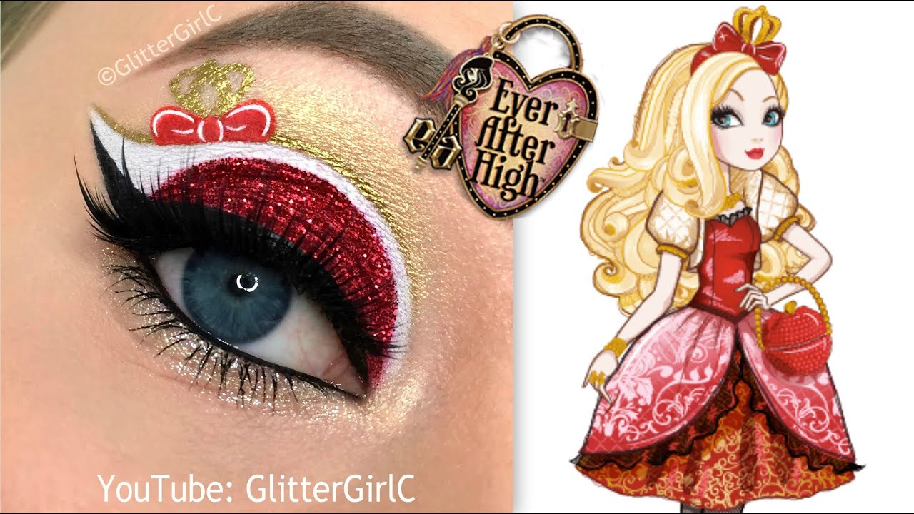 Ever After High APPLE WHITE Makeup Tutorial YouTube