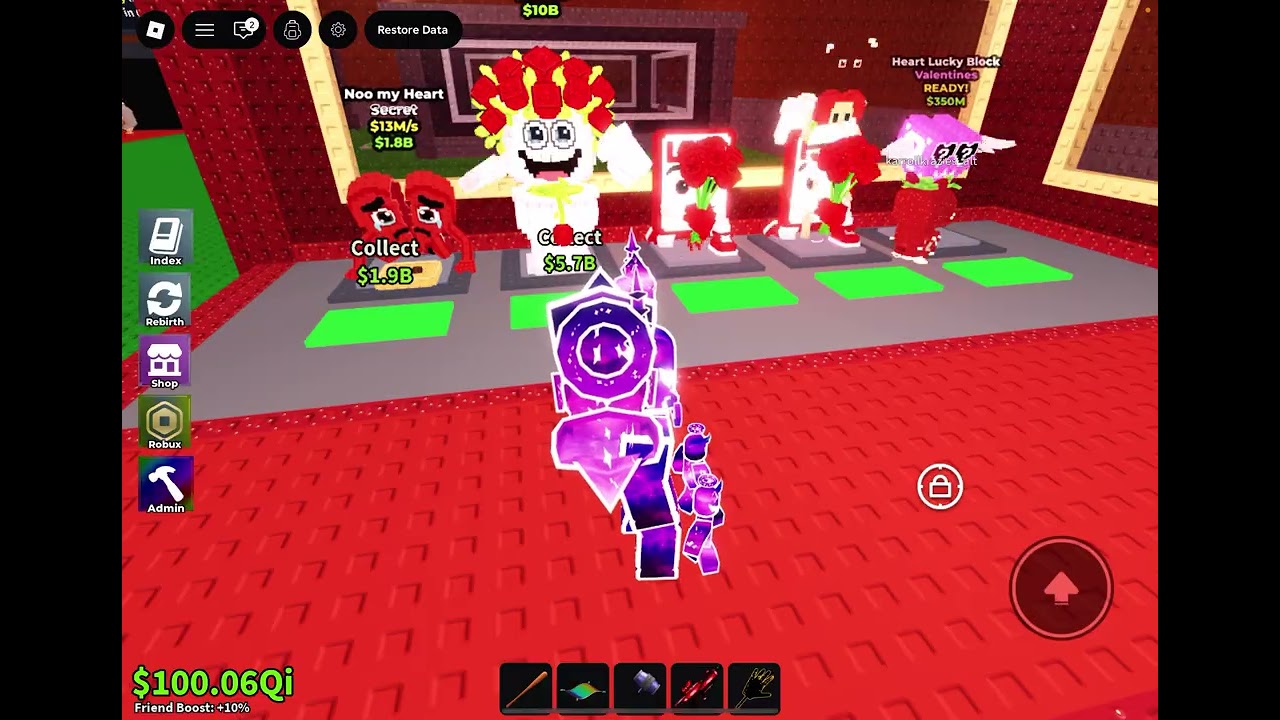 Steal a Brainrot heart lucky block opening