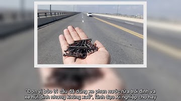 Cầu vượt biển dài nhất Việt Nam bị rải đinh dày đặc