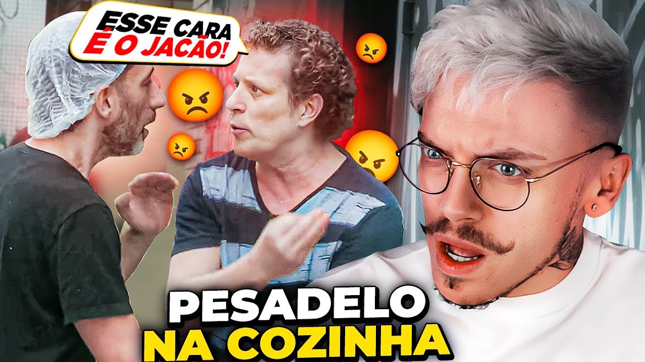 GARÇOM DISCUTE com JACQUIN e vai embora CHUTANDO TUDO