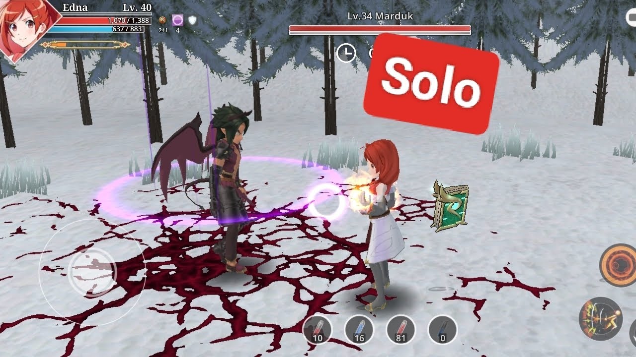 Edna solo Field Boss: Marduk on Exptreme difficulty [with weapons and armor Gale] | Epic Conquest 2