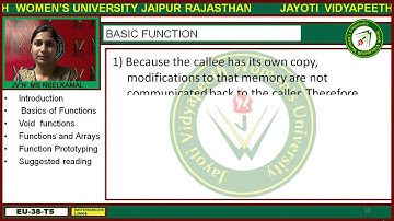 Jayoti Vidyapeeth -Faculty of Engineering and Technology - Basic Function