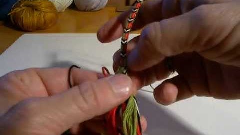 Chevron & Stripes square braid pattern (7 loops)