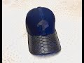Бейсболка мужская из кожи питона и водоотталкивающей ткани!
