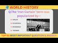 TOP 50 MOST IMPORTANT  WORLD HISTORY  MCQs 🌍📚